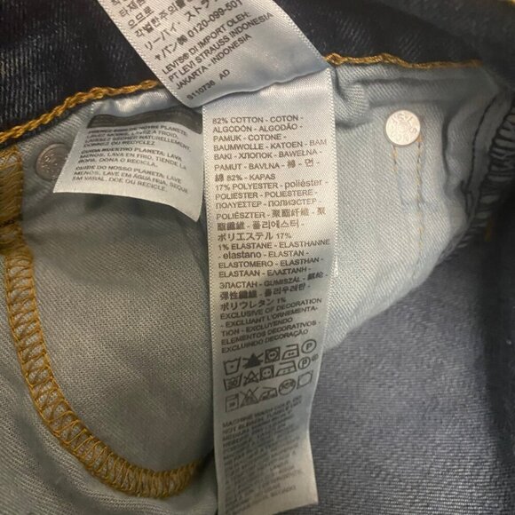 Levi’s 511 Slim Fit Jeans W29 L30 Dark Wash Stretch Denim - Picture 10 of 10